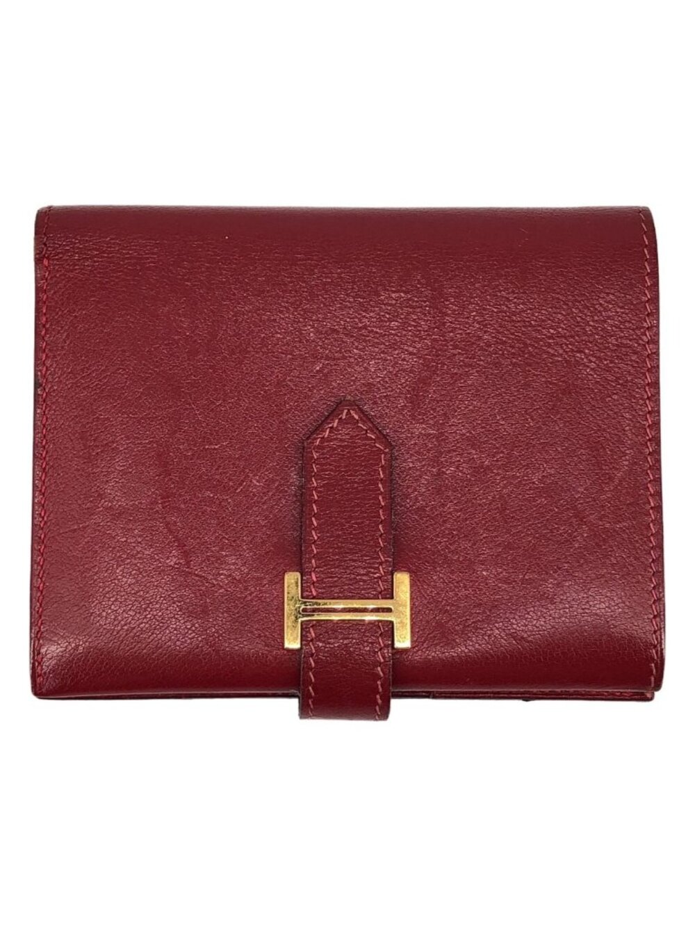 Hermes Bearn Compact Box Calf Wallet